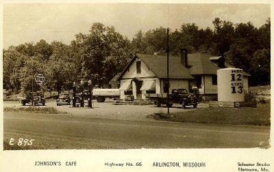 194x Arlington - JOHNSON'S Service Station and Cafe. Route 66