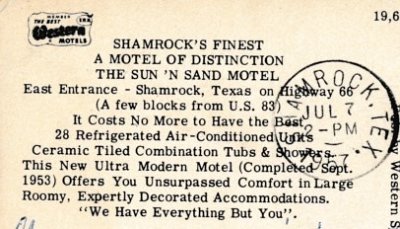 19xx Shamrock - Sun 'n Sand motel 2