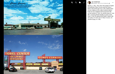 Then and now Clines Corners