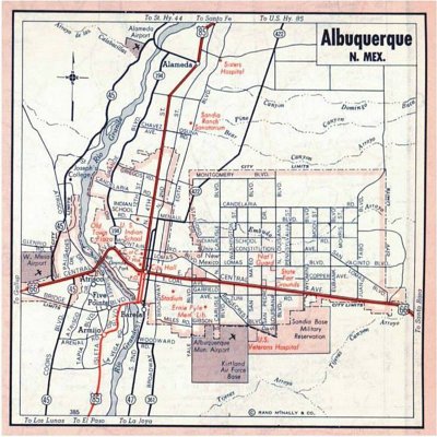 1957 ABQ map