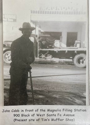 104x Grants - John Cobb in front of the Magnolia filling satation