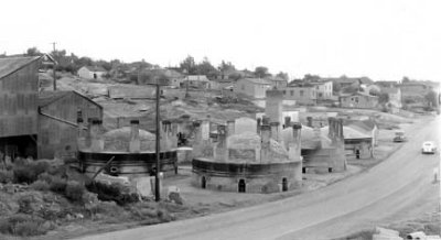 1949-08-06 Gallup - Beehive kilns at the Gallup Brick & Tile Co