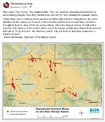 2019 Abandoned uranium mines on and near Navajo Nation