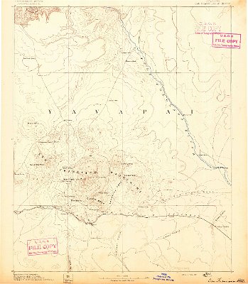 San Francisco Mtns, AZ, 1:250,000 quad, 1891, USGS Historical Topographic Map Collection