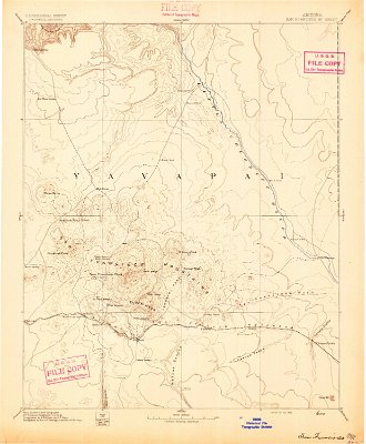 San Francisco Mtns, AZ, 1:250,000 quad, 1894, USGS Historical Topographic Map Collection