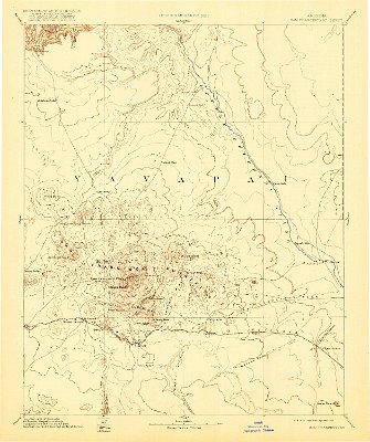 San Francisco Mtns, AZ, 1:250,000 quad, 1899, USGS Historical Topographic Map Collection