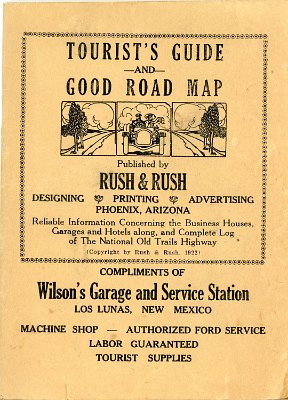1922 Tourist guide to the National Old Trails Highway 1