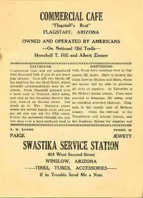 1922 Tourist guide to the National Old Trails Highway 20