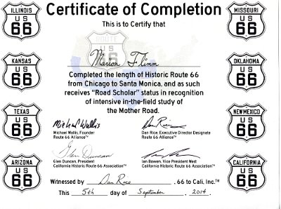 2014 Certificate of completion - Marion